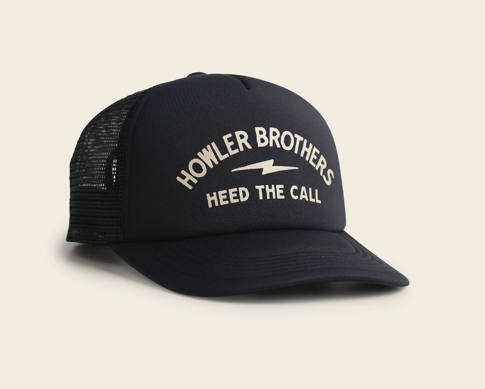 Howler Brothers Foam Dome Lightning Badge Black