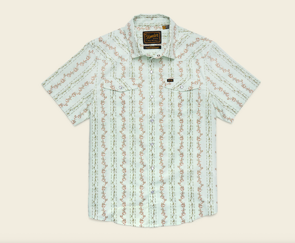 Howler Brothers H Bar B Snapshirt Hibiscus Ribbons Mint