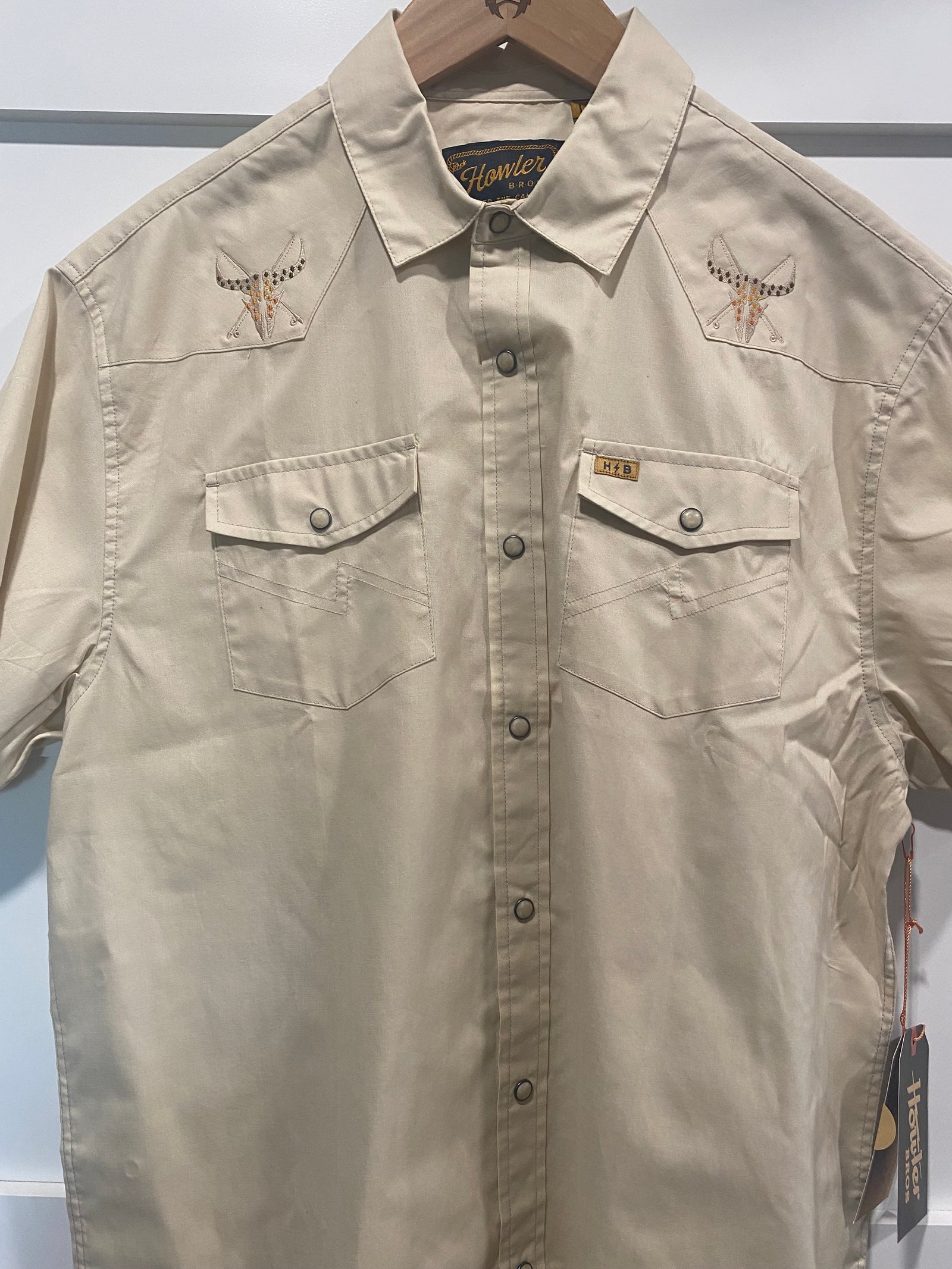 Howler Brothers H Bar B Snapshirt Riverbed Oxford Logo