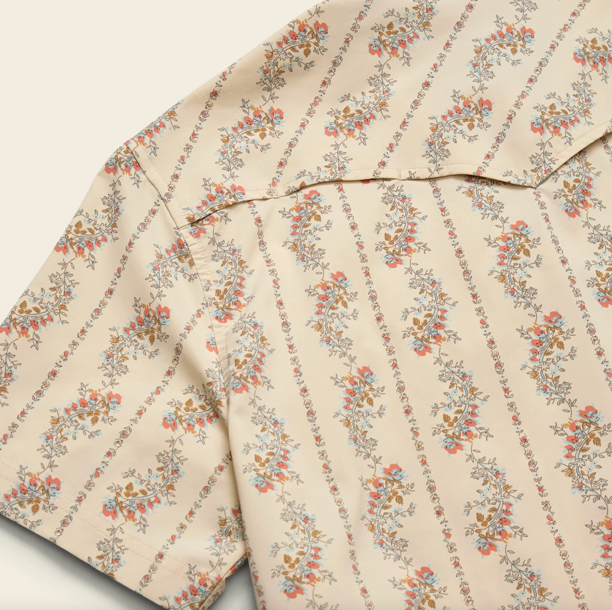 Howler Brothers Open Country Tech Shirt Grampas Curtains Natural Back