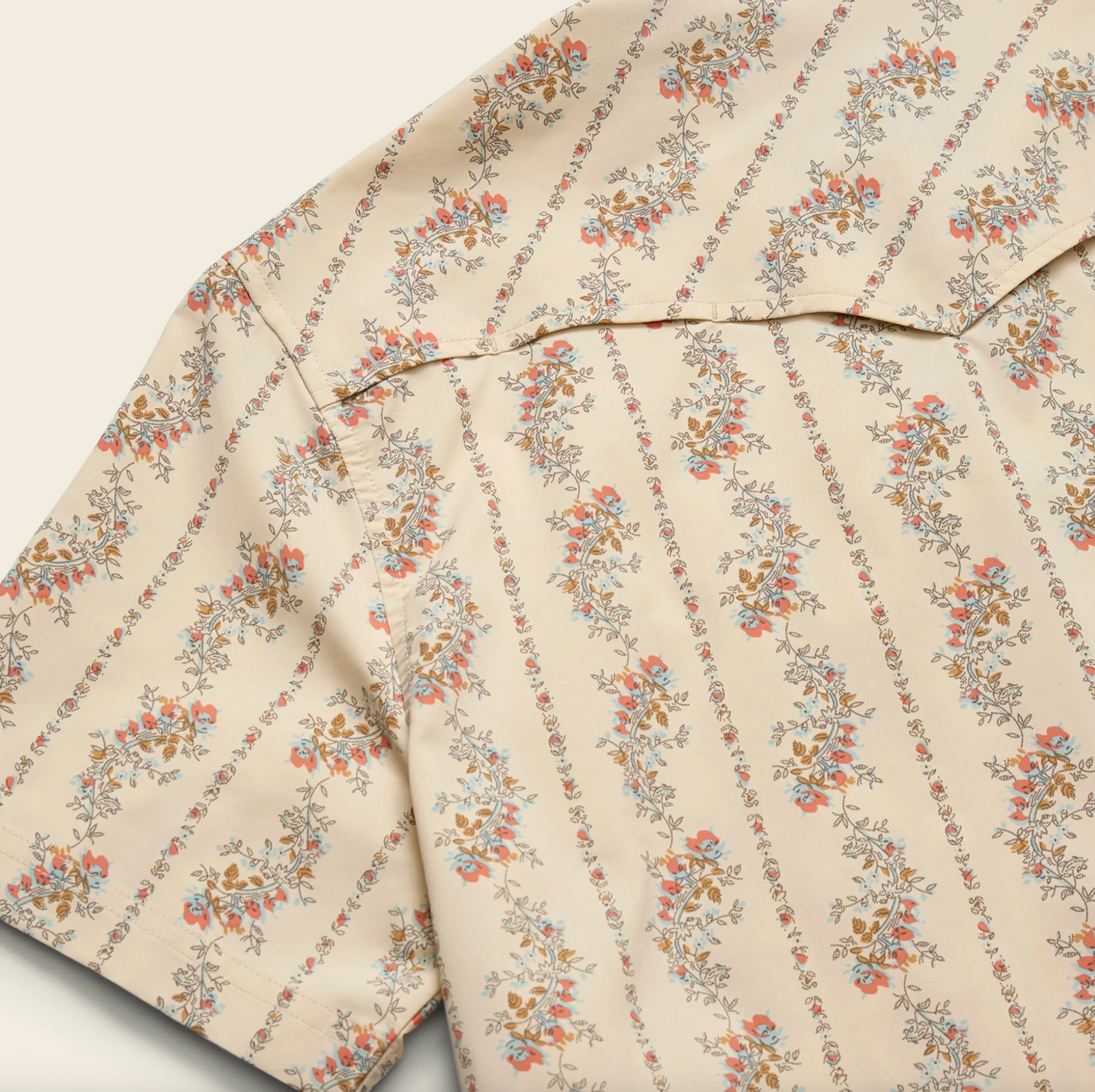 Howler Brothers Open Country Tech Shirt Grampas Curtains Natural Back