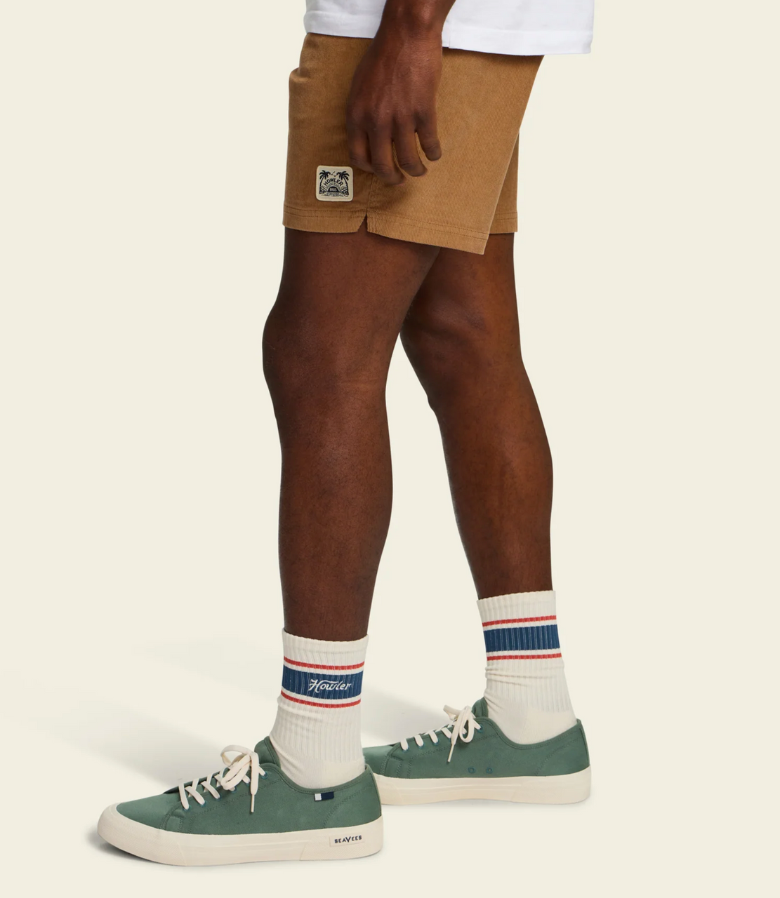 Howler Bros Script Socks On Body