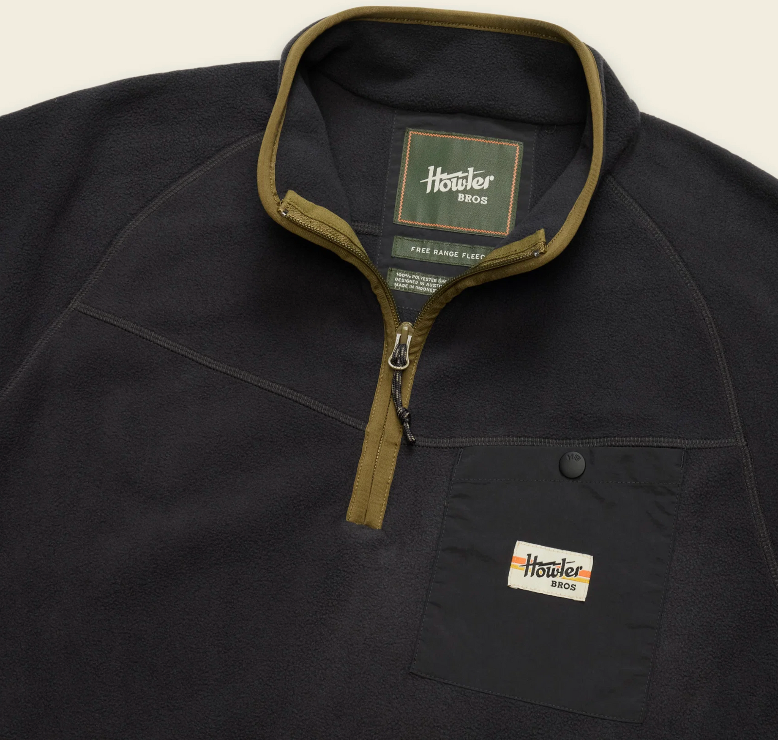 Howler Brothers Free Range Fleece Pullover Pocket