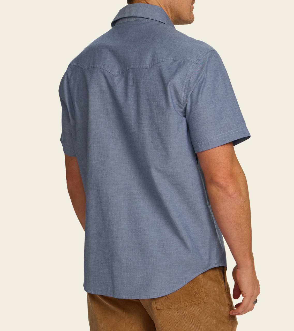 Howler Brothers Crosscut Deluxe Snapshirt Fresh Blooms Indigo Back