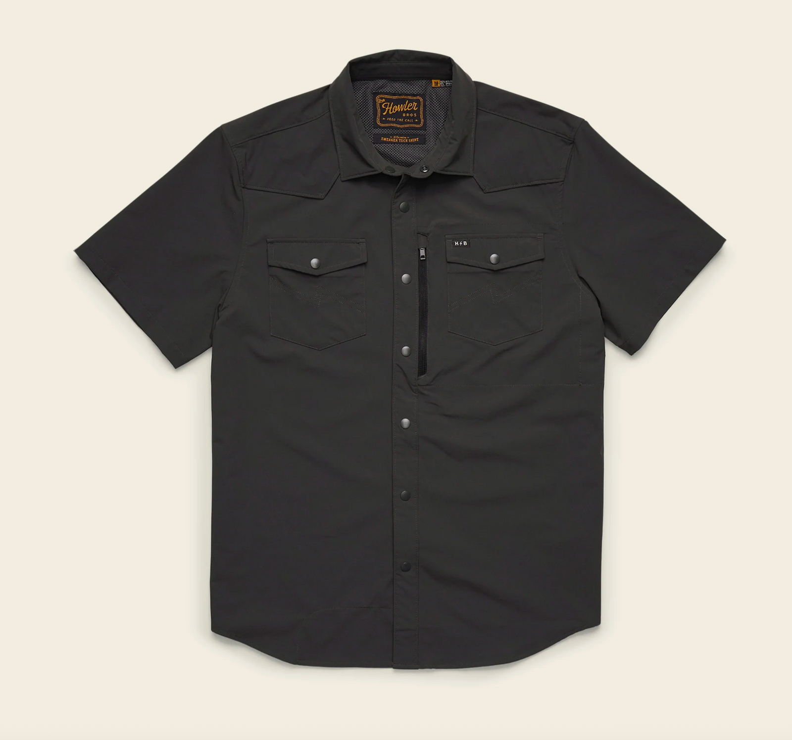 Howler Brothers Emerger Tech Shirt Anitque Black