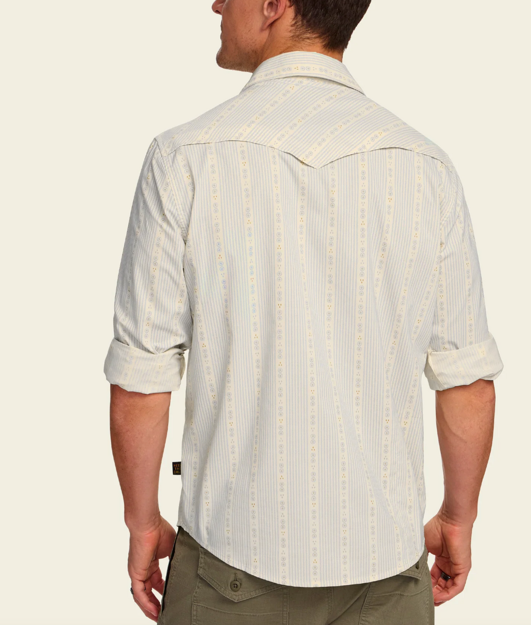 Howler Brothers H Bar B Tech Longsleeve Mosquero Stripe Off White Back