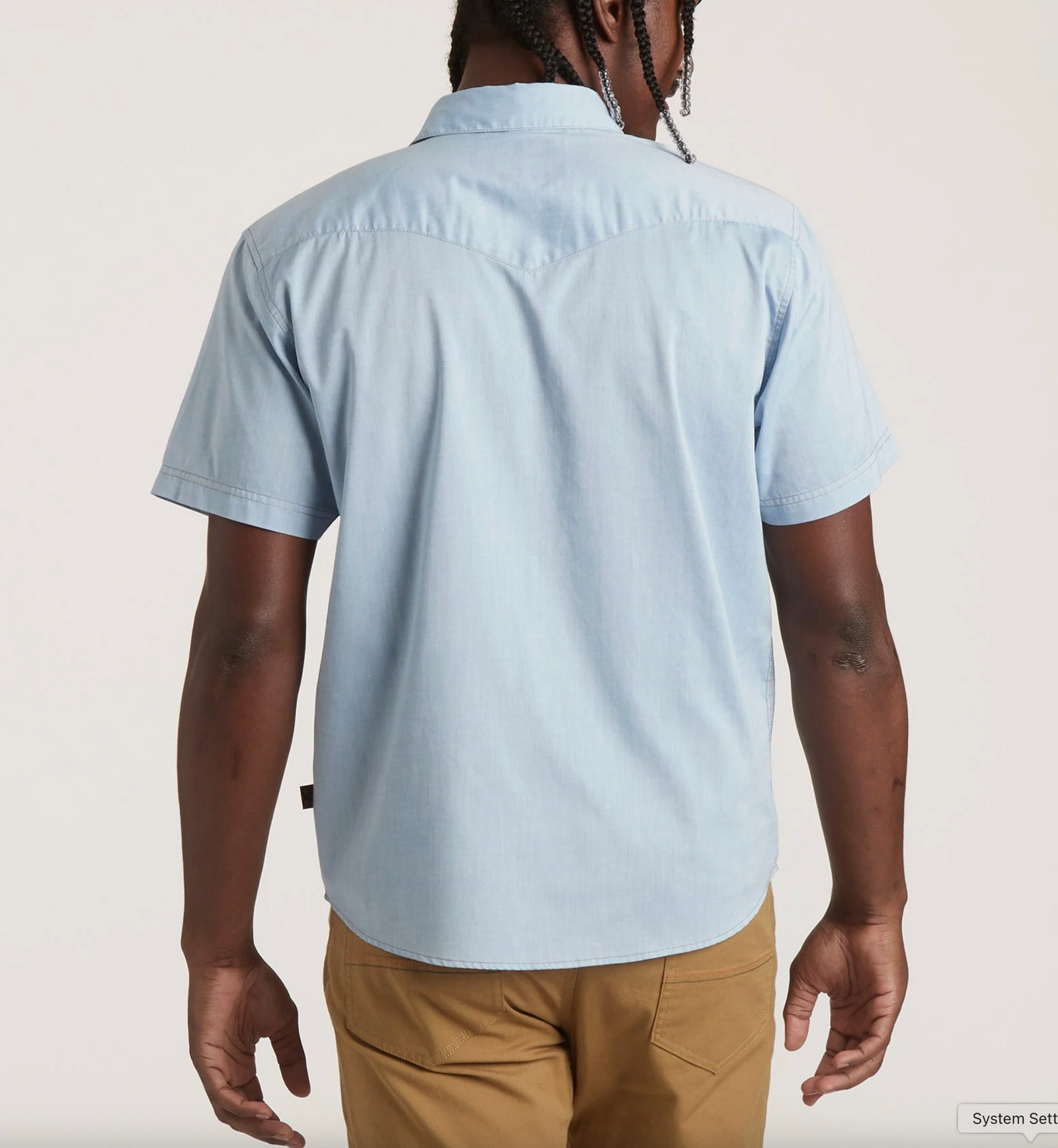 Howler Brothers H Bar B Snapshirt Faded Blue Oxford Back