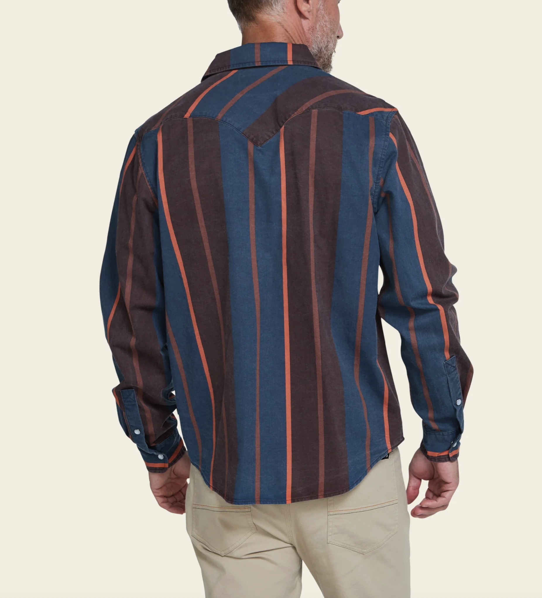 Howler Brothers High Rider Shirt Driver Stripe Marooned Back