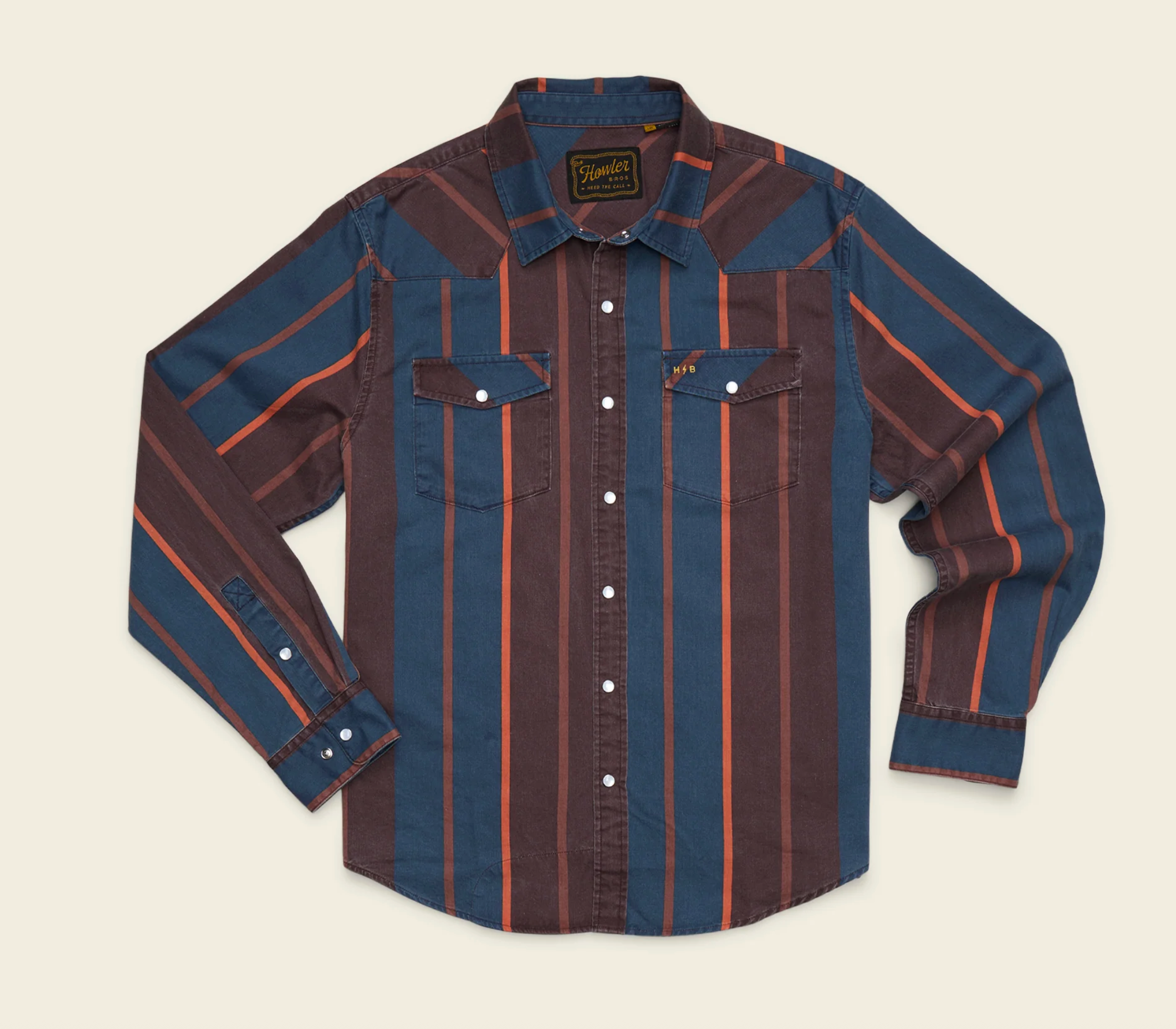 Howler Brothers High Rider Shirt Driver Stripe Marooned