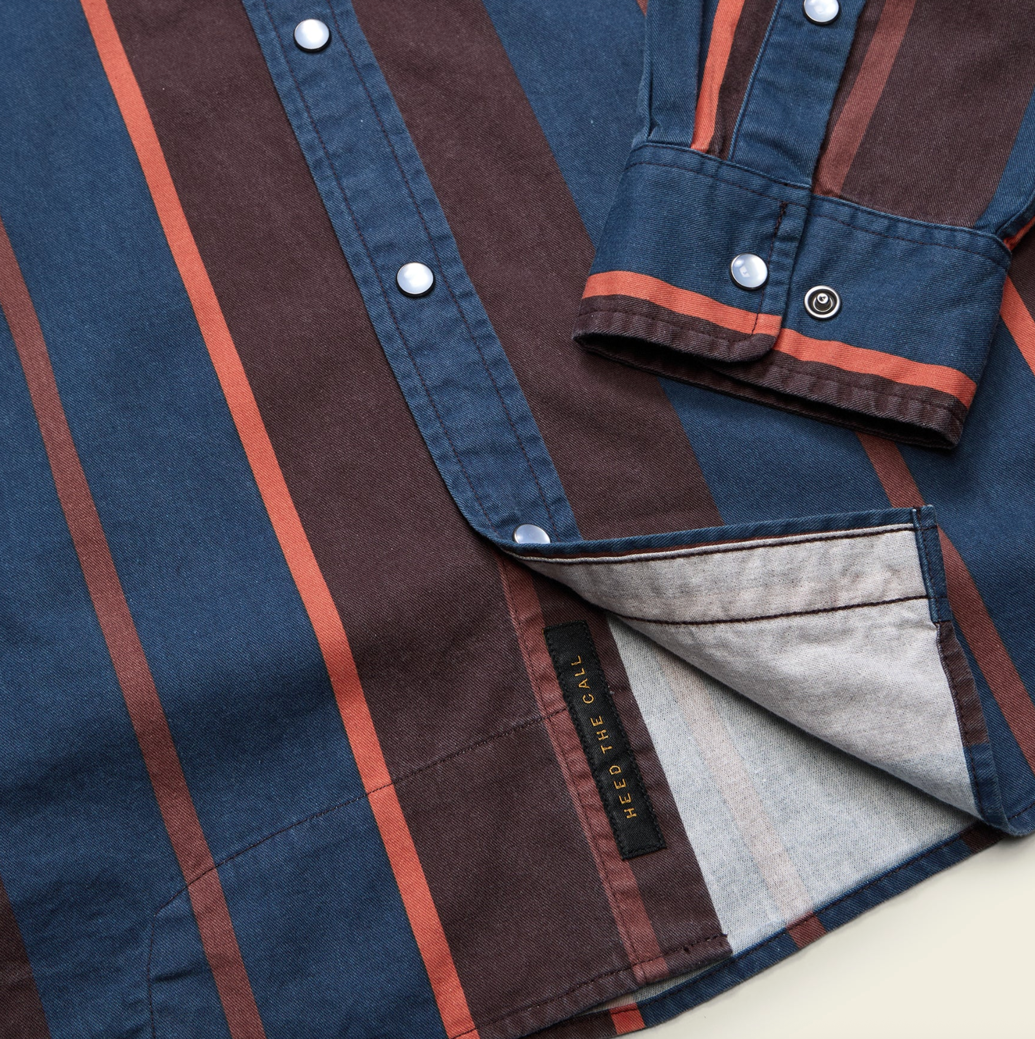 Howler Brothers High Rider Shirt Driver Stripe Marooned Hem