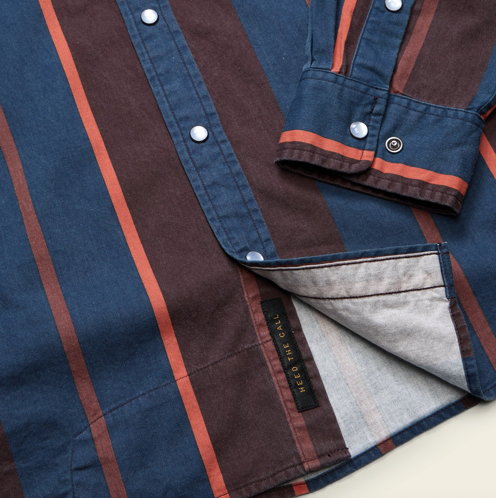 Howler Brothers High Rider Shirt Driver Stripe Marooned Hem