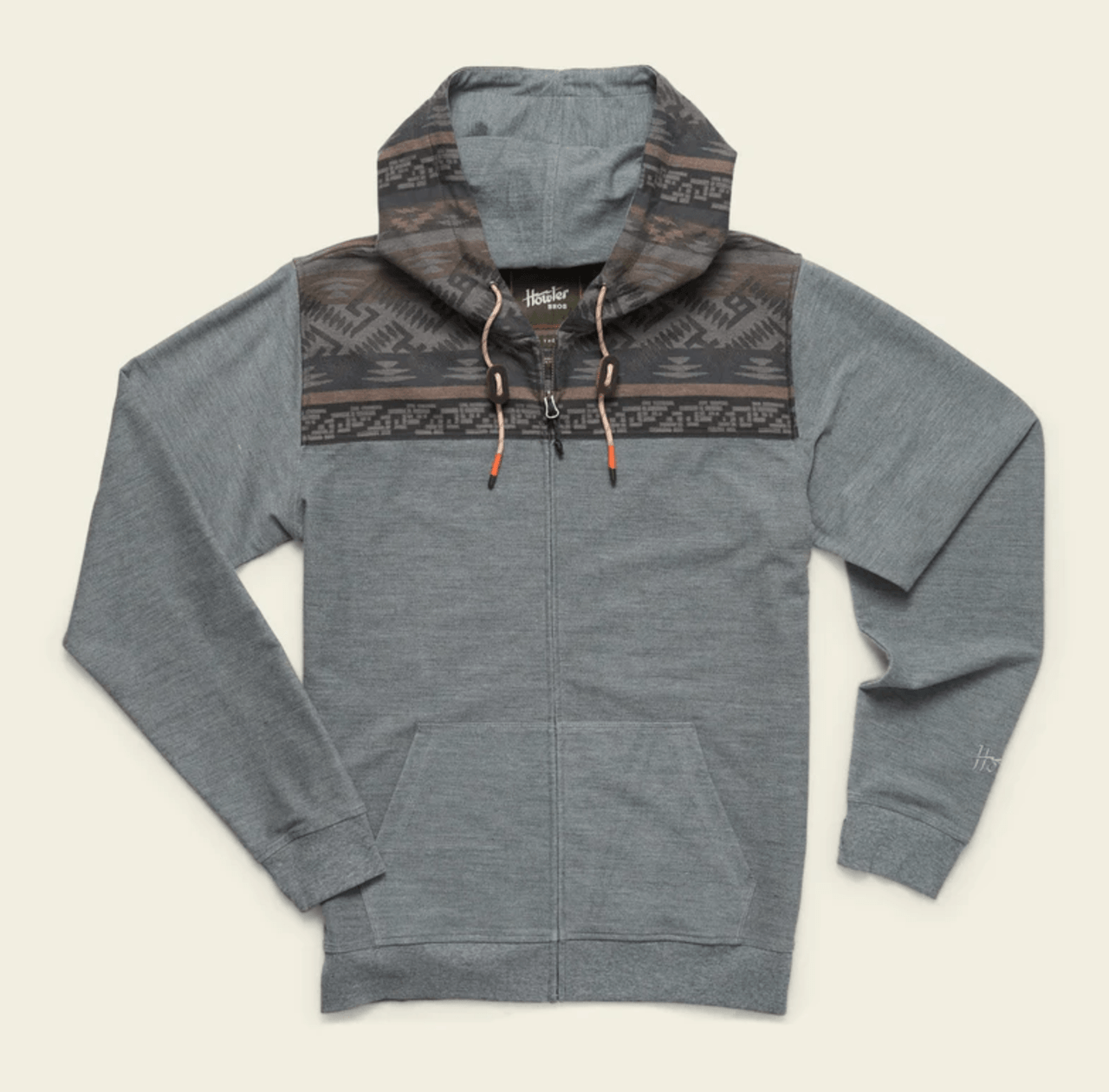 Howler Brothers Shaman Hoodie Deep Grey Herrador Jacquard
