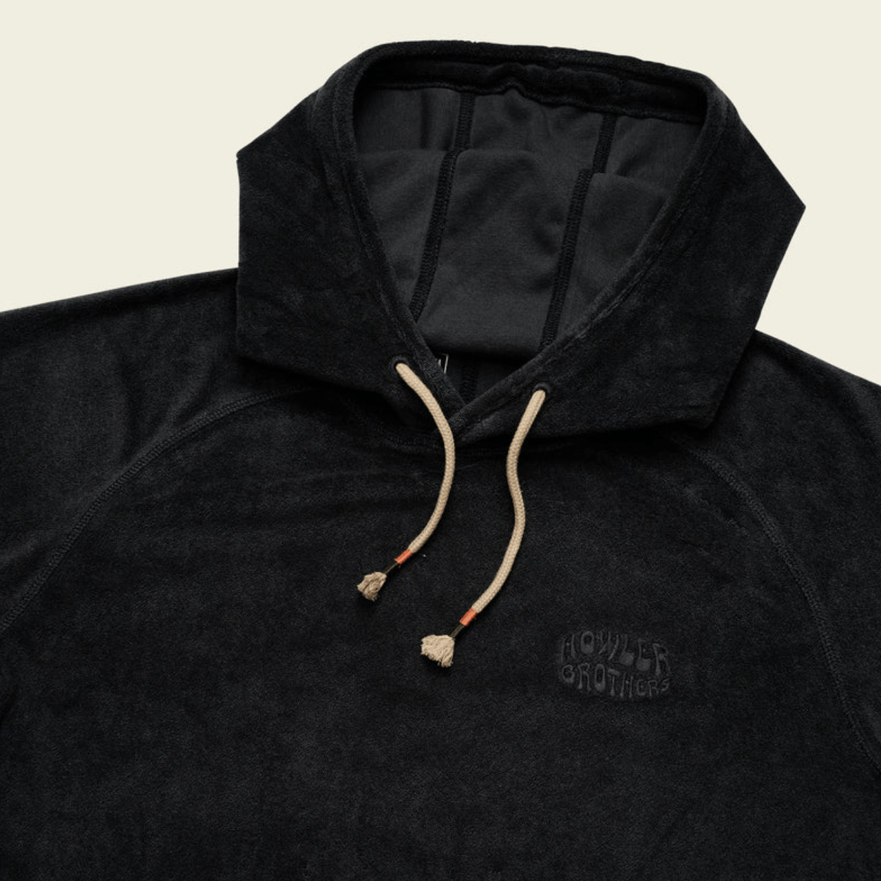 Howler Brothers Terry Cloth Hoody Antique Black Closeup