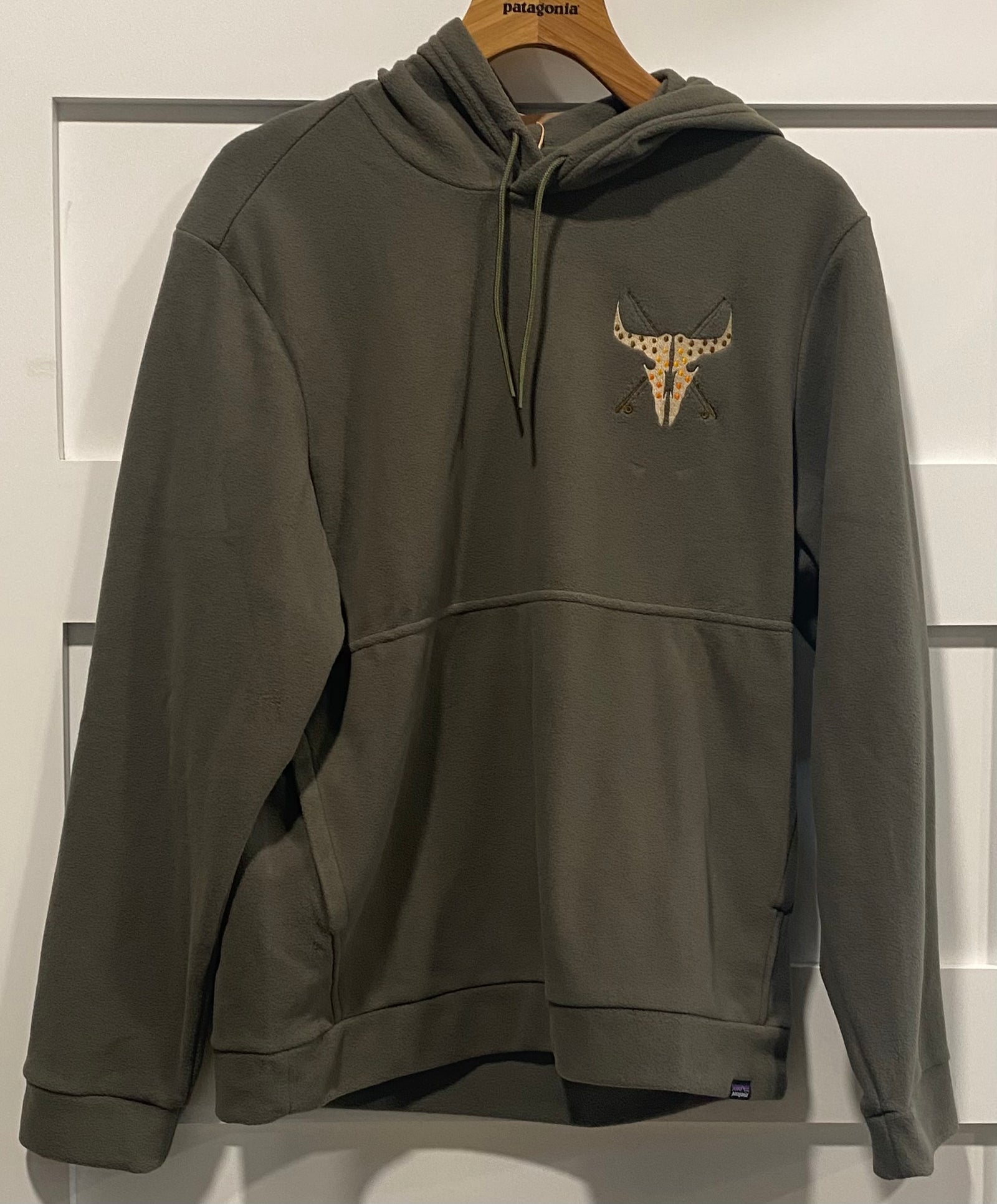 Patagonia Men's Micro D Hoody Basin Green with Logo