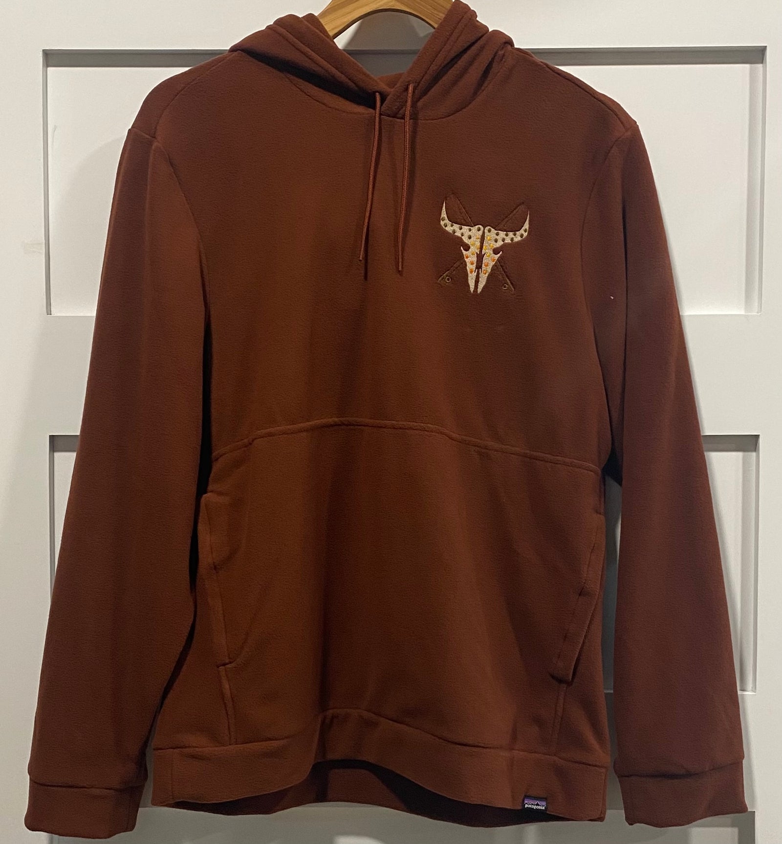 Patagonia Men's Micro D Hoody Dried Vanilla with Logo