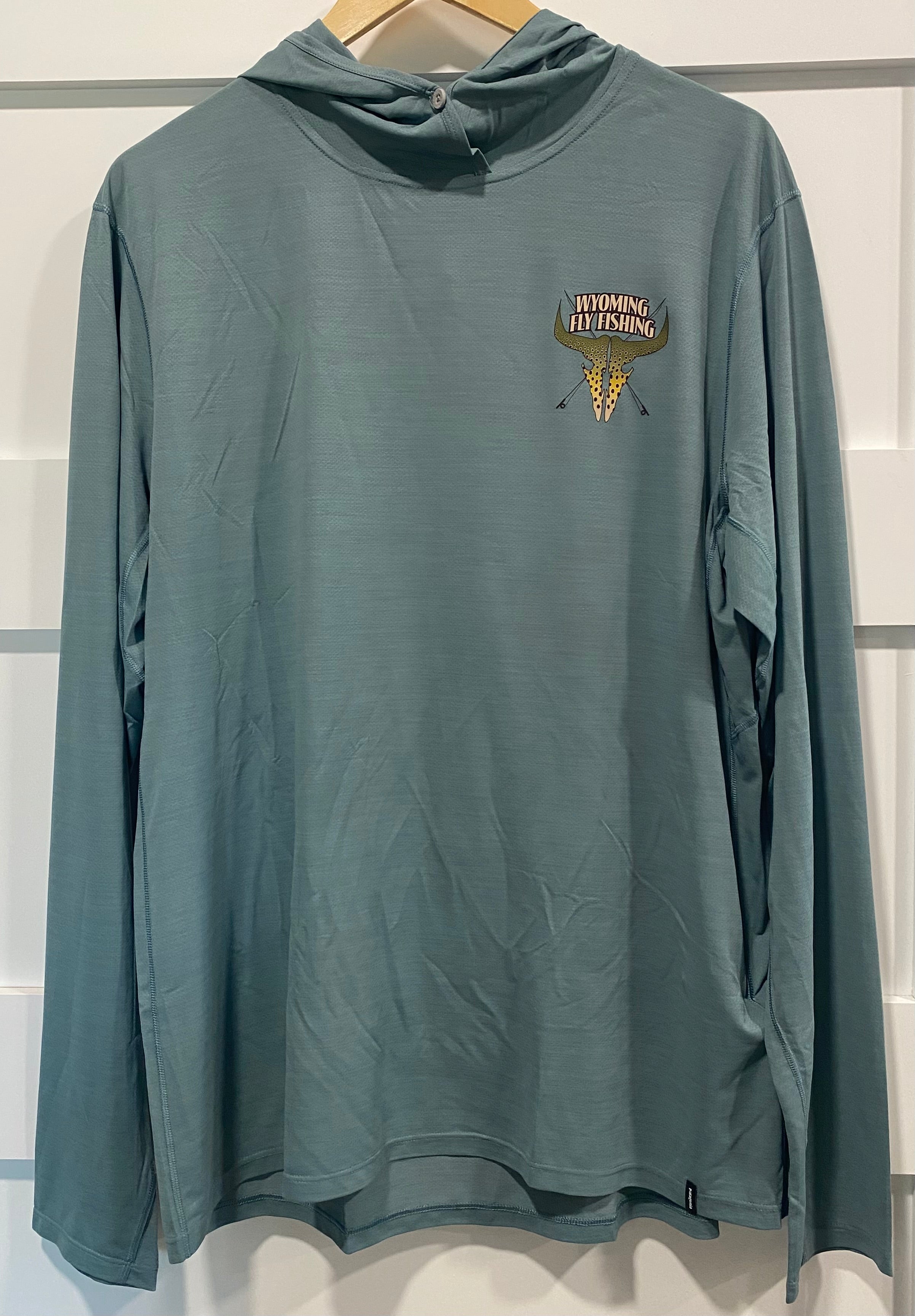 Patagonia Men's Cap Cool Ultra Hoody Blue Sage Logo