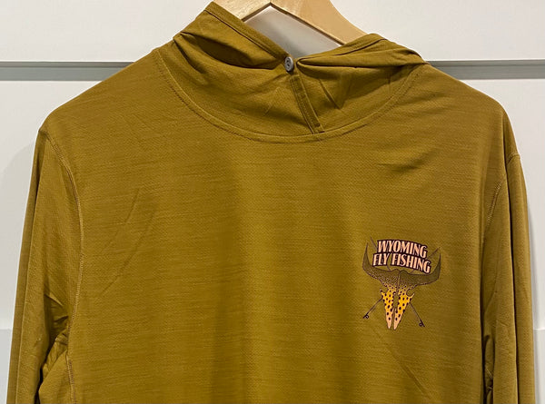 Patagonia Men's Cap Cool Ultra Hoody Bobcat Brown Logo