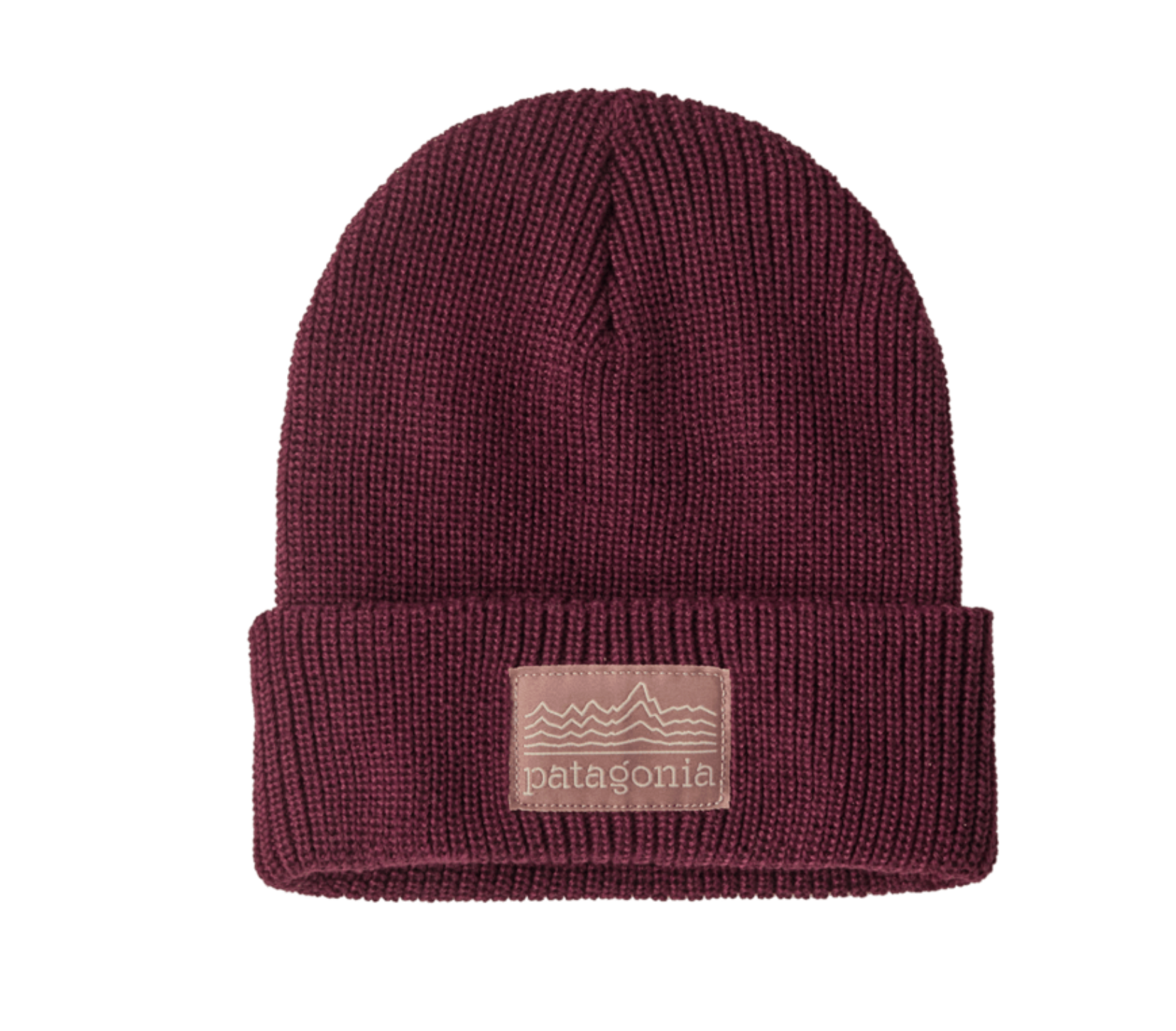 Patagonia Kids Logo Beanie Strata Stencil Berry Fig