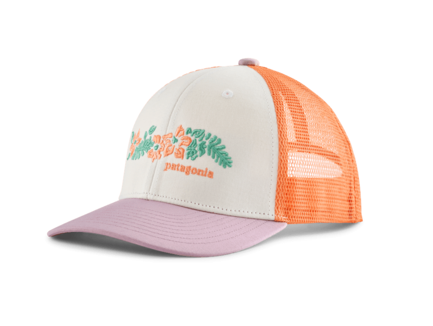 Patagonia Kids Trucker Hat Friend Lei White