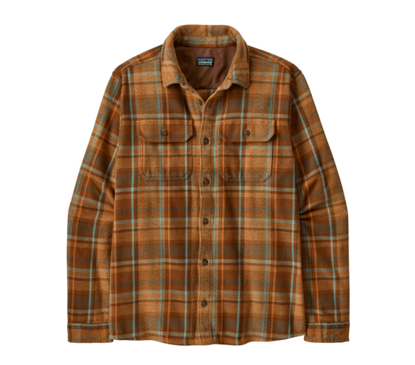 Patagonia Men's Fjord Loft Shirt Avalanche Berm Brown