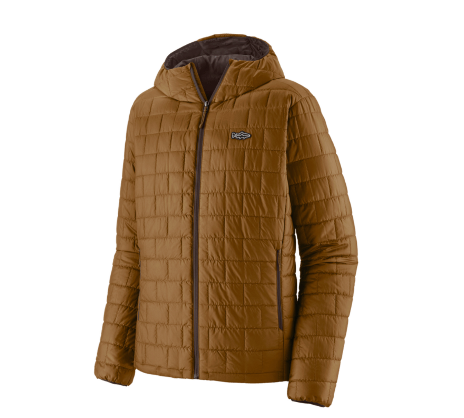 Patagonia Mens Nano Puff Fitz Roy Trout Hoody Wolf Brown
