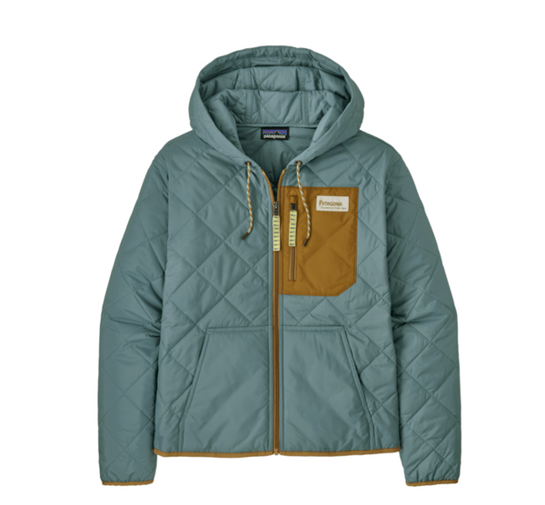 Patagonia Women's Diamond Quilted Bomber Hoody Blue Sage