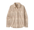 Patagonia Women's Fjord Flannel Shirt Snow Owl Rutabaga Whtie