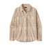 Patagonia Women's Fjord Flannel Shirt Snow Owl Rutabaga Whtie