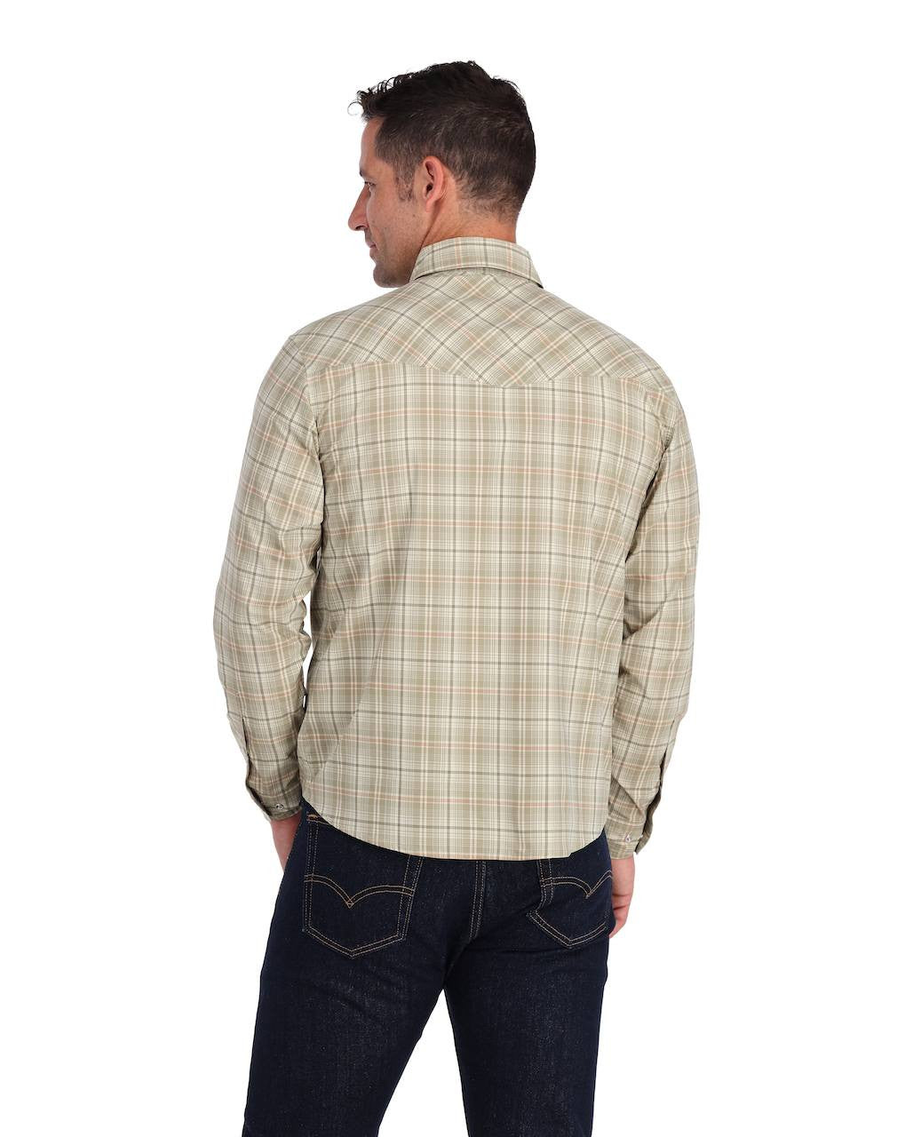 Simms Men's Brackett Long Sleeve Shirt Back
