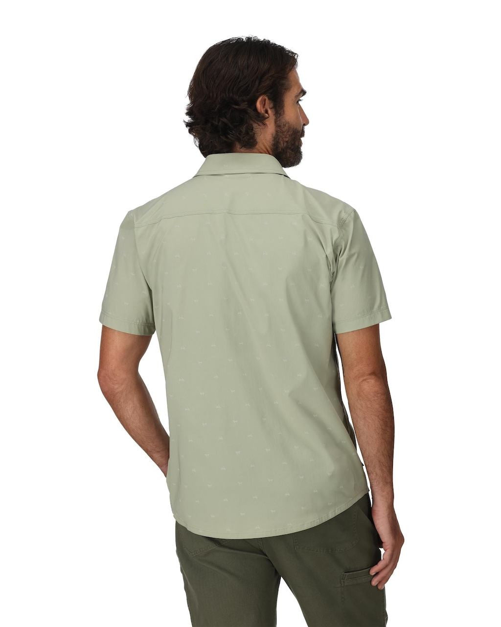 Simms Men's Stone Cold Short Sleeve Shirt Back