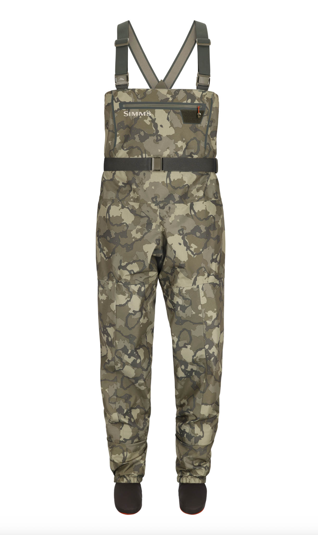 Simms Men's Tributary Stockingfoot Wader Camo Olive Drab