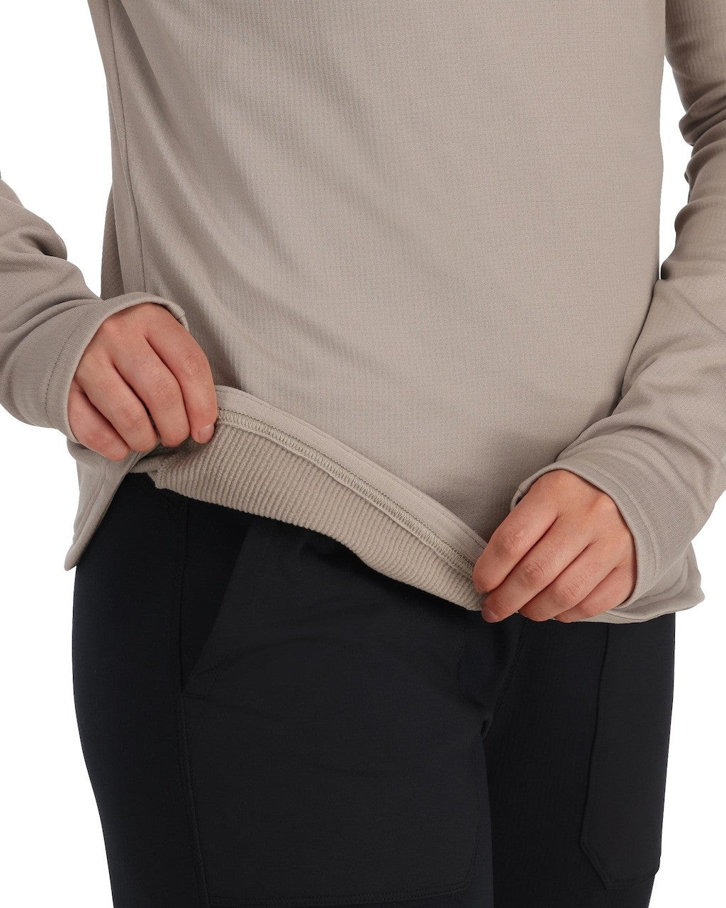 Simms Women's heavyweight Baselayer Hoody Inside